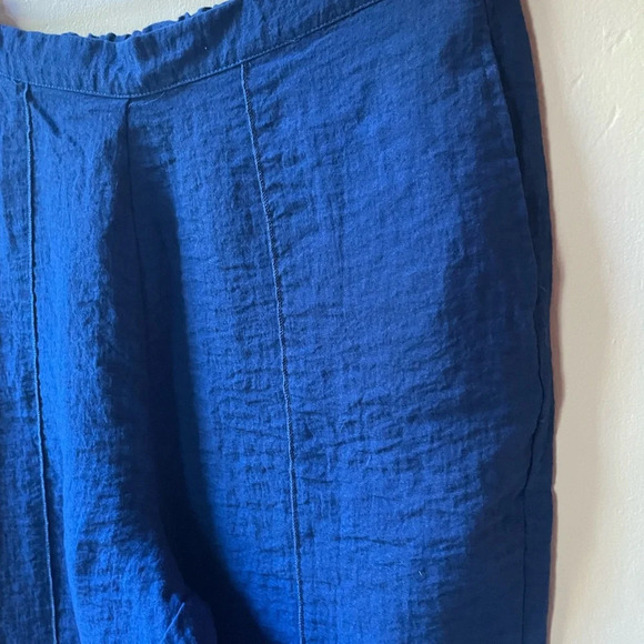 Habitat Women’s Rayon Pants Size Large Blue with Pockets & Front Seam Detail - Picture 11 of 11